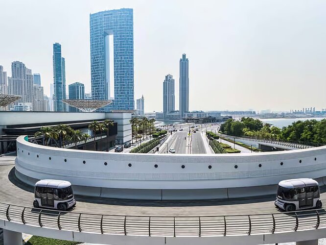 Dubai trials new transport system with driverless pods that operate away from traffic
