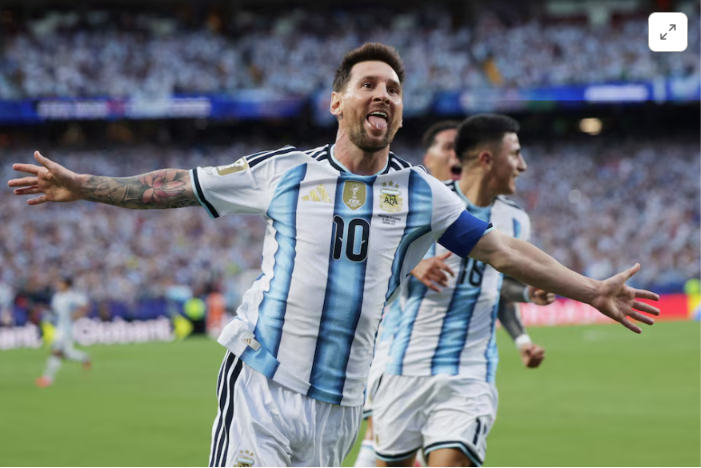 Messi hat-trick equals scoring record as Argentina dazzle against Algeria