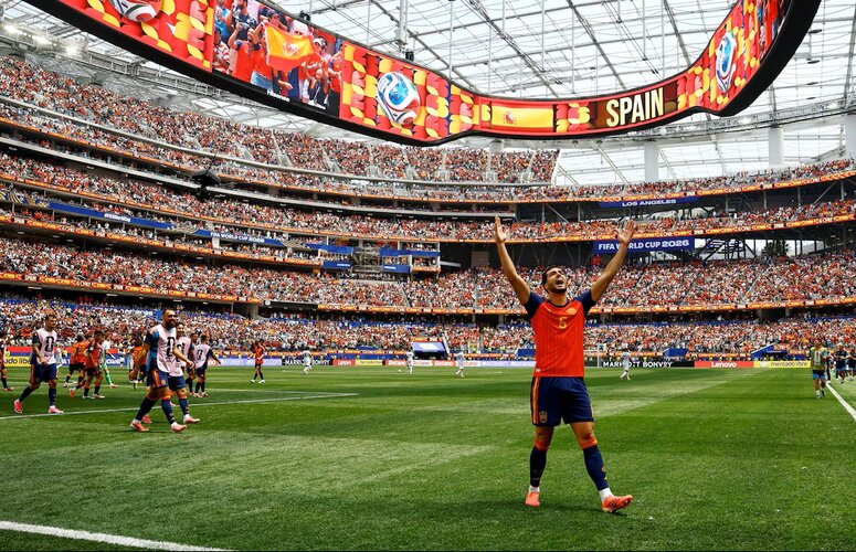 Magic Merino strikes again as Spain down Belgium to reach World Cup semis