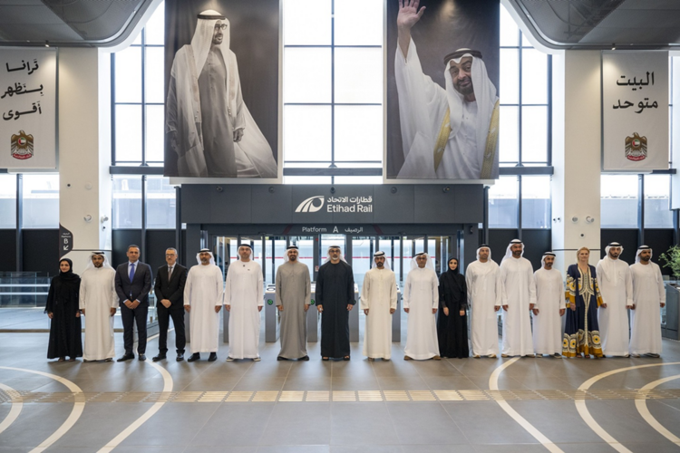 Khaled bin Mohamed bin Zayed inaugurates MBZ City Passenger Train Station, witnesses unveiling of UAE passenger rail network
