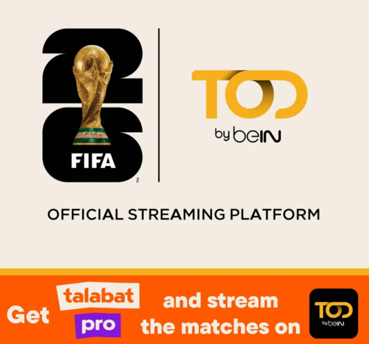 MENA audiences can stream FIFA World Cup 2026™ through talabat, TOD by beIN partnership